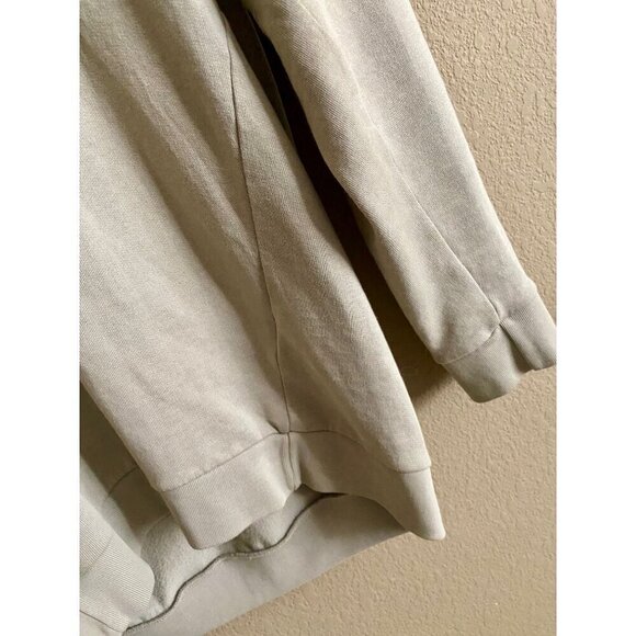 Allsaints Tala Sweat V Neck Sweatshirt Tunic Size XS tan Beige Cotton High Low - Picture 4 of 7